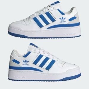 BNWT Adidas Forum Bold Stripes Sneakers - Women’s Size 8.5 - White/Blue
